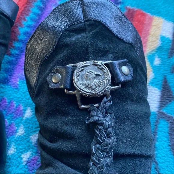 VTG Coasters Leather & Suede 80’s Western Boots with Fringe. Size 6.5. Eagle. - Picture 10 of 16